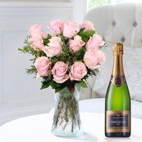 Sorbet Roses, Champagne Dericbourg & Vase