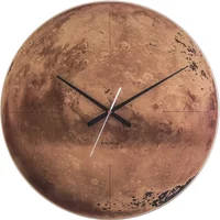 Wall clock copper mirror glass silent movement Karlsson Mars