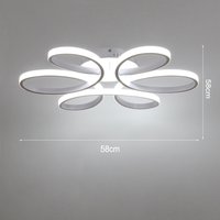 Modern Acrylic Petal LED Semi Ceiling Light