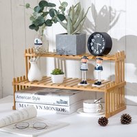 Tier Decorative Tabletop Wood Plant Stand Display Shelf