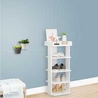 Tiers Shoe Rack Organizer Storage Stand Shelf Space Saving White