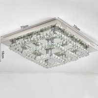 DimmableNon-dimmable Square Large-size Glamourous Crystal LED Ceiling Light