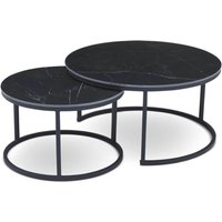 Calacatta Style Black Marble Coffee Table