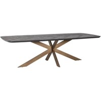 Dark Coffee Curved Edged Dining Table