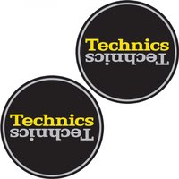 Technics Slipmat Duplex : SilverYellow Mirror on Black