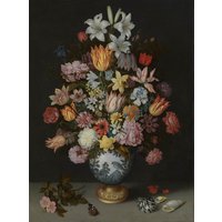 Bosschaert, A Still Life of Flowers in a Wan-Li Vase Print