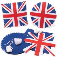 Union Jack Cushion Sewing Kits Pack of Sewing & Weaving Craft Kits
