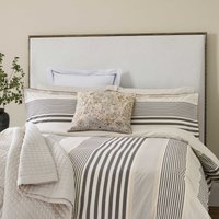 Bedeck of Belfast Alba Single Duvet Cover SET, Charcoal & Tan