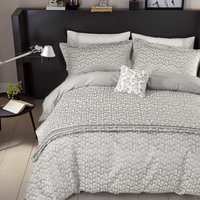 Helena Springfield Mikkel Single Duvet Cover Set, Silver