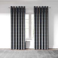 Helena Springfield Harper Lined Curtains " x ", CharcoalGinger