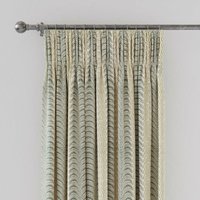 Land & Shore Fintra Stripe Lined Curtains " x ", Green