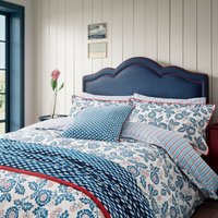 Land & Shore River Kingsize Duvet Cover Set, BlueRed