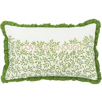 William Morris Lemon TreeWillow Bough Embroidered Cushion x , Leaf Green