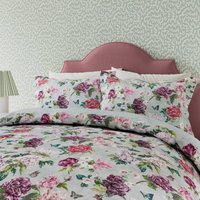 Sanderson x National Trust Summer Peony Super Kingsize Duvet Cover SET, Vineyard Rose