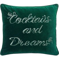 Ted Baker Cocktails & Dreams Embroidered Cushion x , Forest