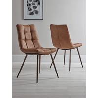 Soho Tan Faux leather Upholstered Dining Chair - Set of