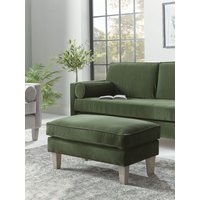 Toulon Ottoman - Soft Eau De Nil Wide Cotton Stripe