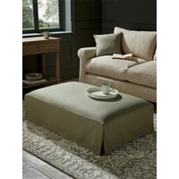 Loose Cover Coffee Table Ottoman - Ocean Opulent Cotton Velvet