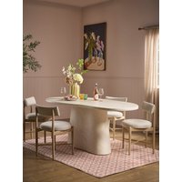 Cleo Concrete Oval Dining Table - Seater