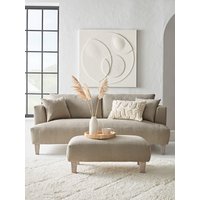 Palma Three Seater Sofa - Barley Cotton Stripe