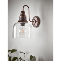 Antique Copper & Glass Wall Light