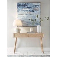 Chevron Oak Storage Console Table