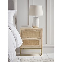 Flat Rattan Webbing Bedside Table