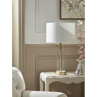 Glass & Brass Column Table lamp