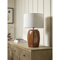 Glazed Burnt Orange Table Lamp