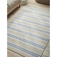 French Blue Striped Rug