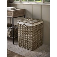 Lined Rattan Laundry Basket