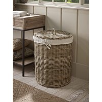 Lined Rattan Laundry Basket