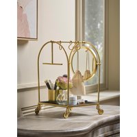 Gold Vanity Organiser With Mirror