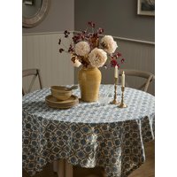 Cotton Floral Block Print Table Cloth
