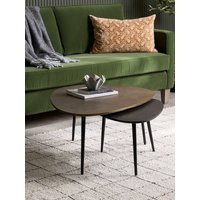 Two Cast Metal Nesting Coffee Tables