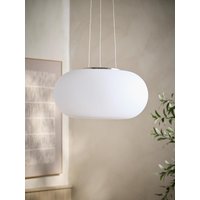 Opal Glass & Nickel Pendant Light