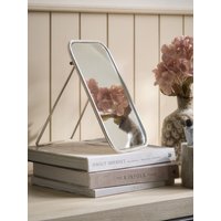 Brushed Silver Pedestal Mirror