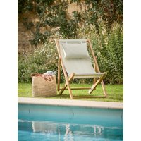 Olive Stripe Classic Deck Chair