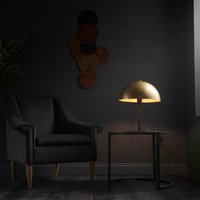 Large Light Table Lamp In Soft Gold And Dark Bronze Finish