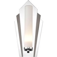 Franklite WB Art Deco Light Wall Light In Chrome And Black Chrome Finish