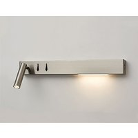 Franklite WB LED Reading Light Wall Light With B Port In Satin Nickel Finish