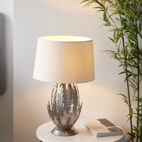 Endon Delphine Table Lamp in Silver Paint
