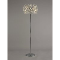 Fusion Floor Lamp Light in a Polished Chrome Finish and Clear Crystal