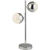 Searchlight Eclipse Light Table Lamp In Chrome With Crystal Sand