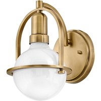 Quintiesse QN-SOMERSEHB Somerset Single Wall Light In Heritage Brass With Opal Lamp Bulb