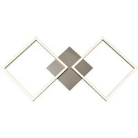 Searchlight SS Wall Art Watt LED Rectangular Wall Light In Satin Silver