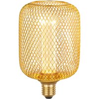 Searchlight Wire Mesh Drum Lamp In Gold Finish GO