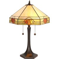 Interiors Nevada Tiffany Large Light Table Lamp In Natural Shades