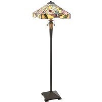 Interiors Willow Tiffany Light Floor Lamp With Mackintosh Rose Style