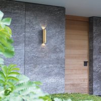 Astro Ava Outdoor Wall Light In Satin Brass Finish IP